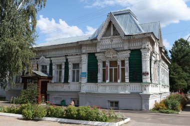 ahşap ev Ahşap oyma ile dekore edilmiş oturum