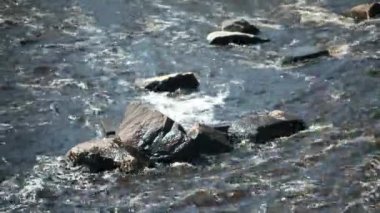 Yukarıdaki hızlı dağ nehir manzarası 