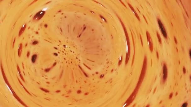 Saftige orange turbulente Rotation — Stockvideo