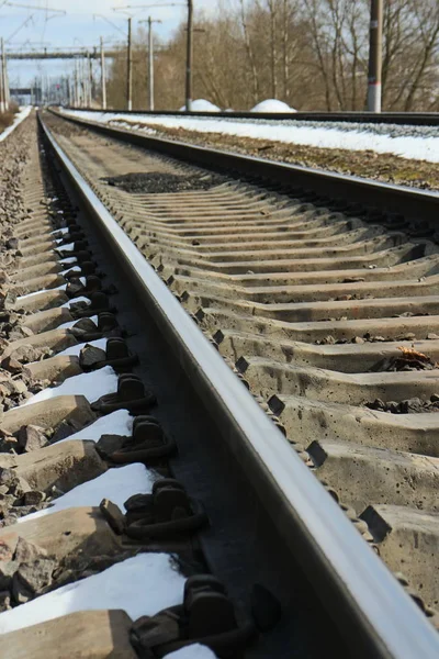 Carriles de ferrocarril — Foto de Stock