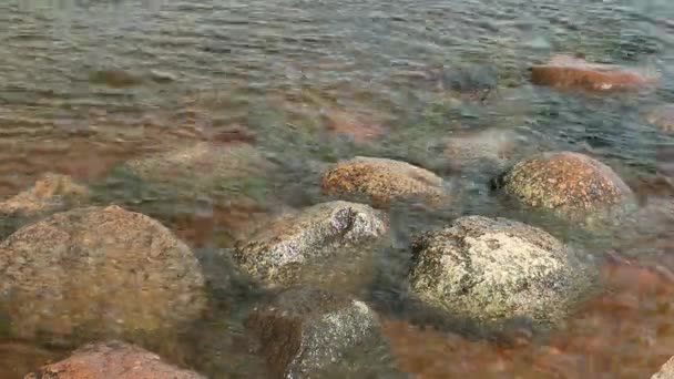 Yuvarlak pürüzsüz kayalar — Stok video