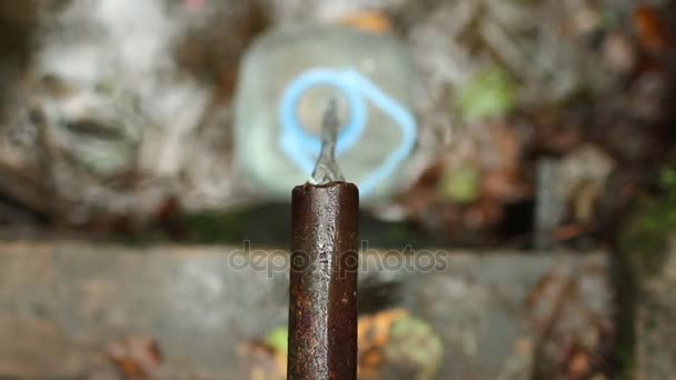 Fuente de agua potable — Vídeos de Stock