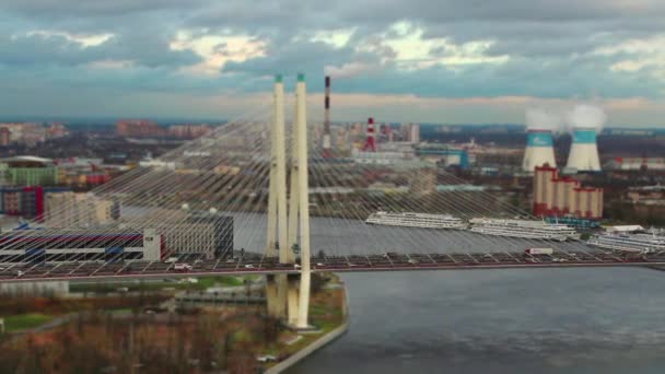 圣彼得堡鸟瞰图 美丽的城市观神时间流逝 — 图库视频影像