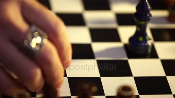 Názorově Stažení Velmistr Kurz Šachy Knight — Stock video
