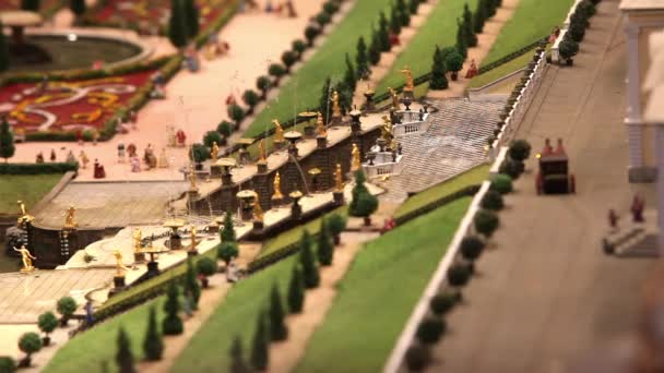 Royal Fontän Miniatyrmodell — Stockvideo