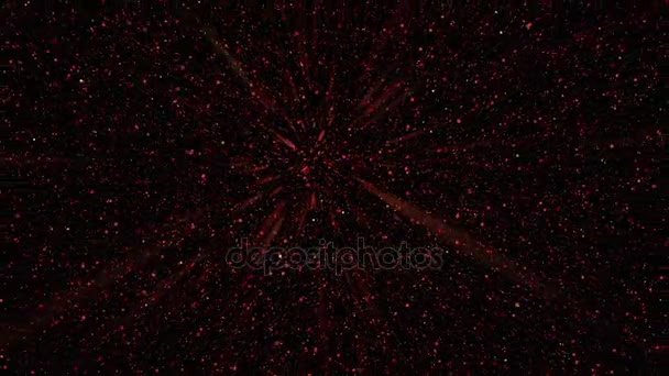 Red Space Endless Universe Star Wars Background — Stock Video