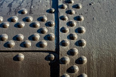 Perçin yakın ile eski kazan