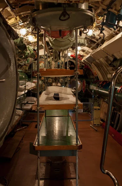 Submarino Dentro Compartimento Torpedo Traseiro — Fotografia de Stock