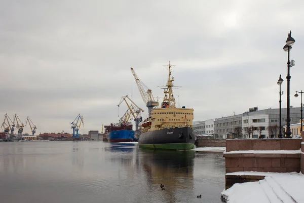 São Petersburgo Rússia Março 2018 Quebra Gelo Krasin Cais Construído — Fotografia de Stock