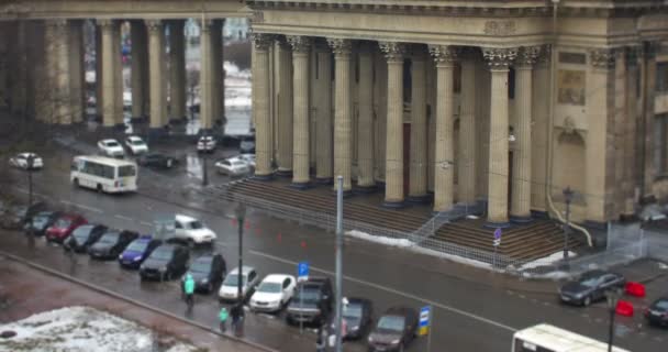 Petersburg Rosja Marca 2018 Oko Wszechmogącego Upływ Kazan Cathedraltime Portico — Wideo stockowe