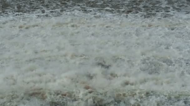 Água Branca Corrente Cachoeira Câmera Lenta — Vídeo de Stock