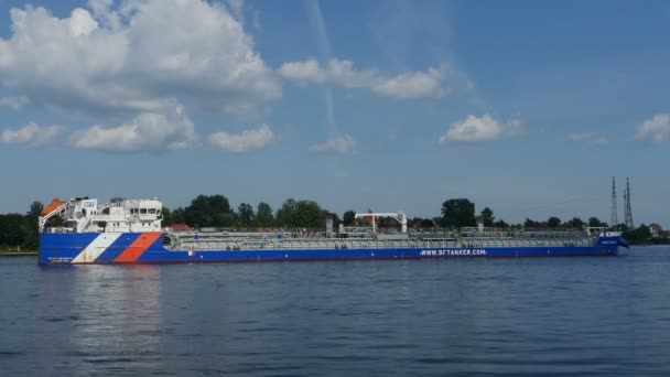 Schiff Tanker Balt Flt Petersburg Russland Juli 2019 — Stockvideo