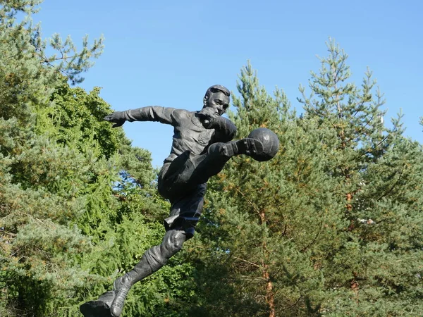 San Pietroburgo Russia Agosto 2019 Monumento Famoso Calciatore Vsevolod Bobrov — Foto Stock