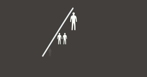 Pyramide hiérarchique mondiale du contrôle humain, animation conceptuelle 