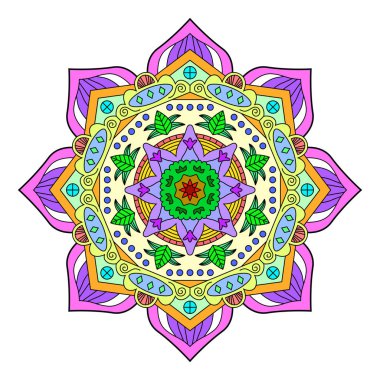 Renkli Mandala soyut dekorasyon