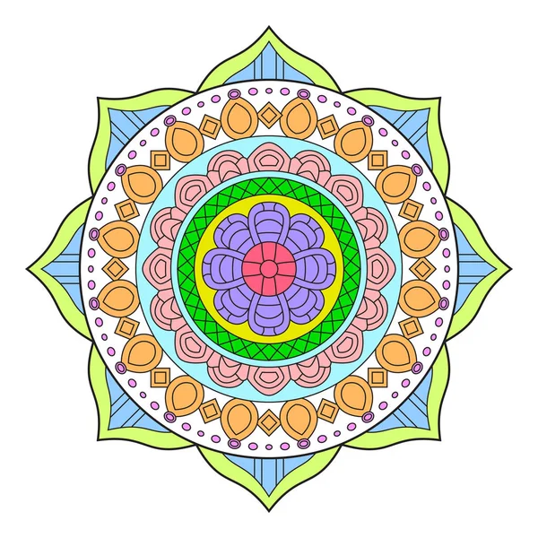 Színes Mandala absztrakt dekoráció — Stock Vector