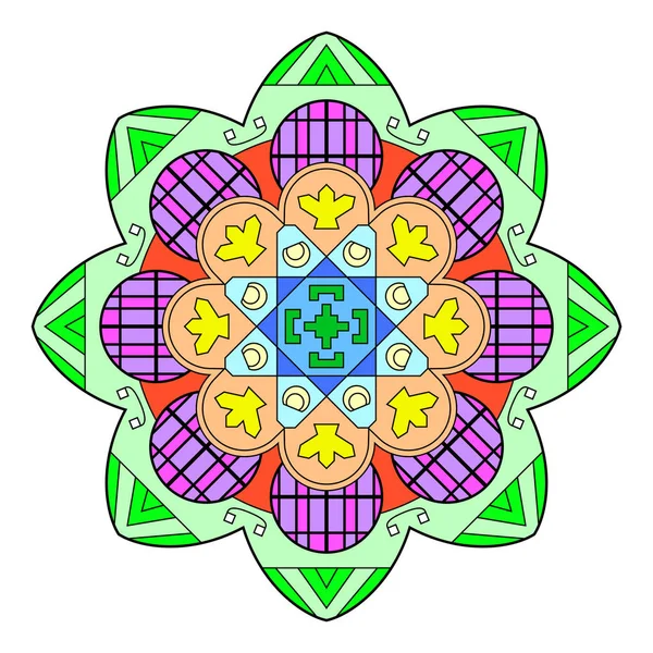 Color Mandala Decoración abstracta — Vector de stock