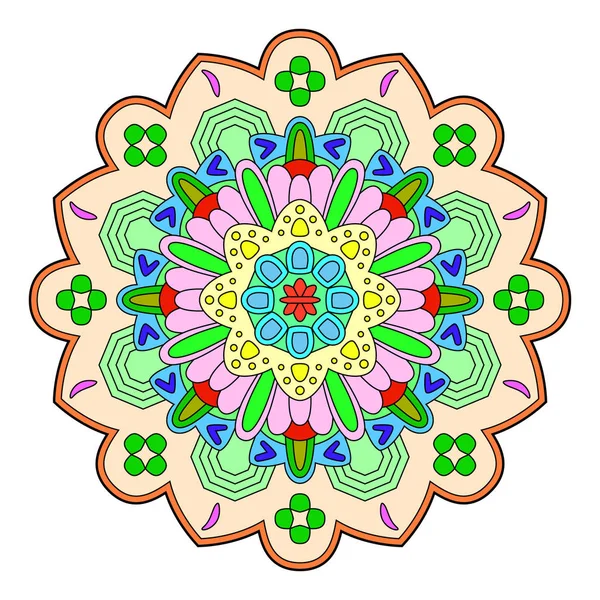 Color Mandala Decoración abstracta — Vector de stock