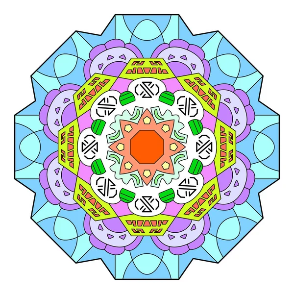 Színes Mandala absztrakt dekoráció — Stock Vector