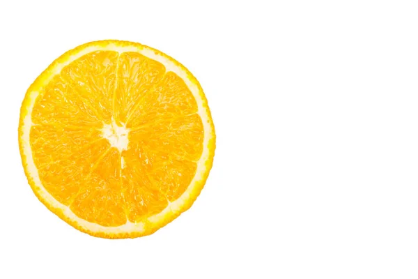 Half Ripe Orange Close White Background — Stock Photo, Image