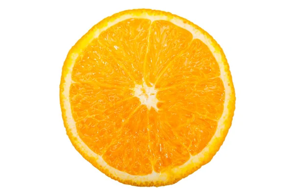 Half Ripe Orange Close White Background — Stock Photo, Image
