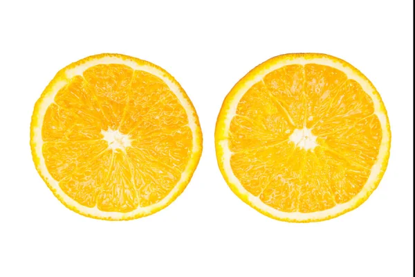 Half Ripe Oranges Close White Background — Stock Photo, Image