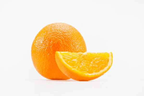 Juicy Fruit Orange Piece Orange White Background — Stock Photo, Image