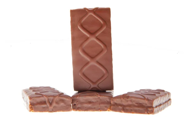 Хрустке Шоколадне Печиво Ізольоване Білому Фоні — стокове фото