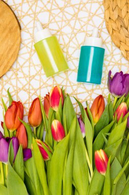 Şık kozmetik dekorasyon arka plan 