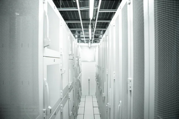 Large White Server Room — Stock Photo, Image