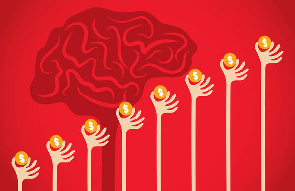 Crowdfunding and startup concept.