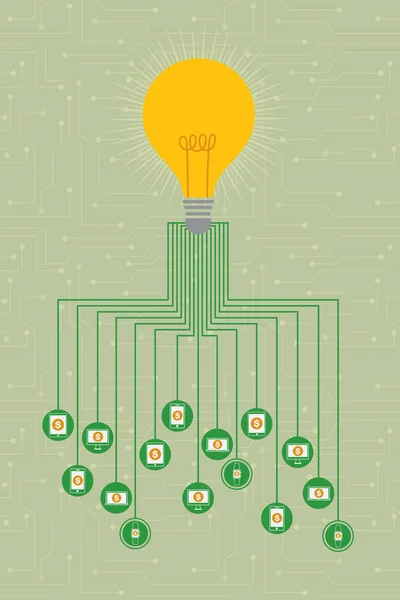 Crowdfunding und Geschäftsinvestitionskonzept. — Stockvektor