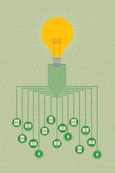 Crowdfunding and Business Investing concept.