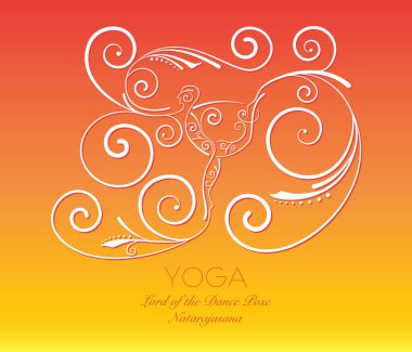 Girdap grafik yoga pose.