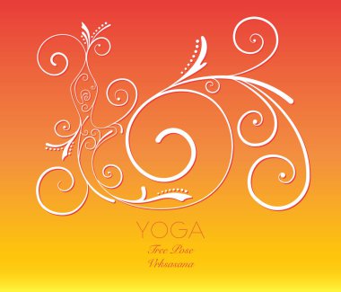 Girdap grafik yoga pose.