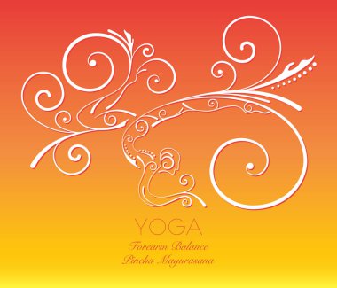 Girdap grafik yoga pose.