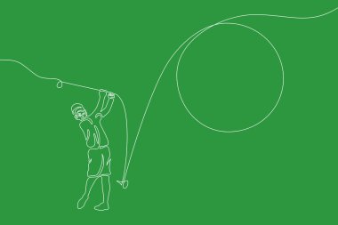 Golfçü. Doğrusal çizgi grafiği.