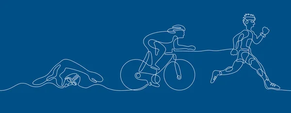 Triatlon. Doğrusal çizgi grafiği.