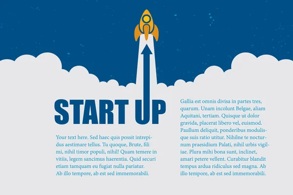 Concepto de idea de startup empresarial . — Vector de stock