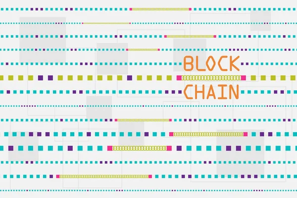 Blockchain y concepto de base de datos . — Archivo Imágenes Vectoriales