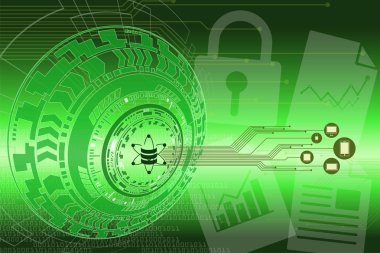 Veritabanı ve teknoloji grafik arka plan.