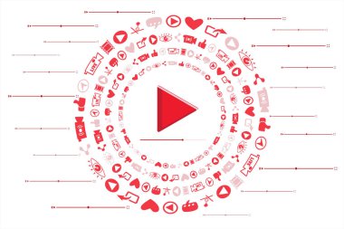 Video ve online pazarlama kavramı.