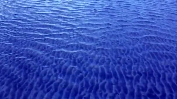 Onda di mare in movimento sulla spiaggia . — Video Stock