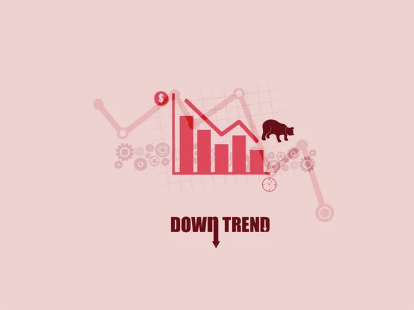 Financiële en voorraad investeringen markt concept. — Stockvector