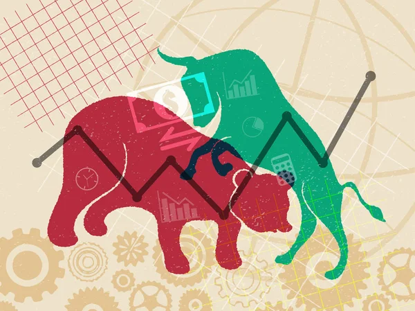 Finans ve Borsa yatırım Pazar kavramı.