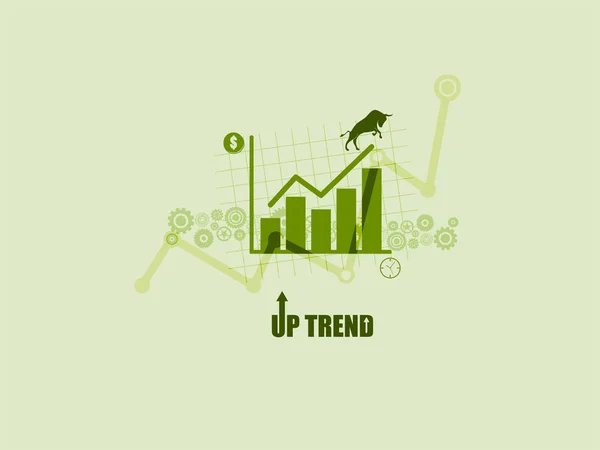 Financiële en voorraad investeringen markt concept. — Stockvector