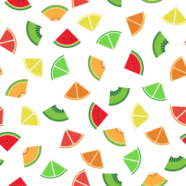 Fondo de patrón inconsútil del gráfico de frutas de mezcla . — Archivo Imágenes Vectoriales