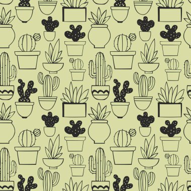 Kaktüslü kusursuz desen