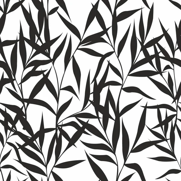 Χωρίς ραφή πρότυπο με φύλλα σε λευκό φόντο — Διανυσματικό Αρχείο