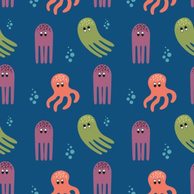 Ahtapot ile deniz seamless modeli